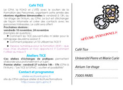 carte Cafe Tice verso