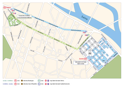 plan Jussieu - cordeliers